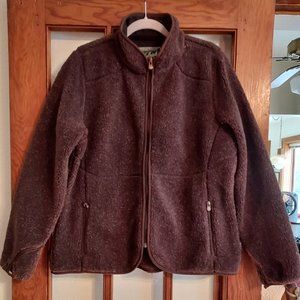 Woolrich XL Berber Fleece Jacket in Brown